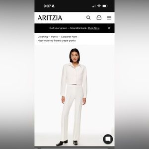 Aritzia Cabaret Pant - White Birch